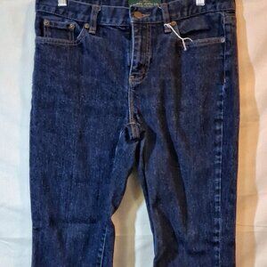 Ralph Lauren LRL Lauren Jeans Co. Bootcut Jeans Size 6P Petite Dark Indigo Wash
